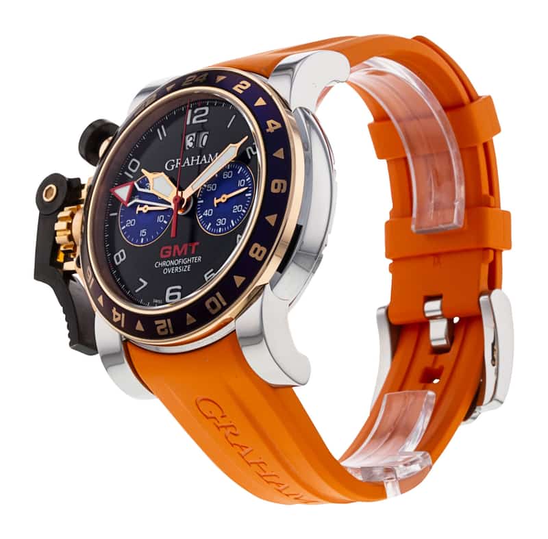 Graham Chronofighter Oversize GMT - Steel & Gold 2OVGG.B26A.C89S